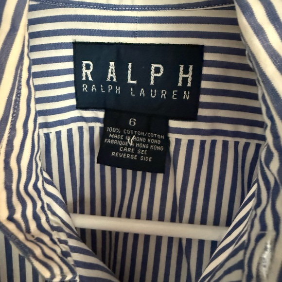 RALPH Ralph Lauren Women’s Navy & White Striped Shirt❗️ - Picture 6 of 10